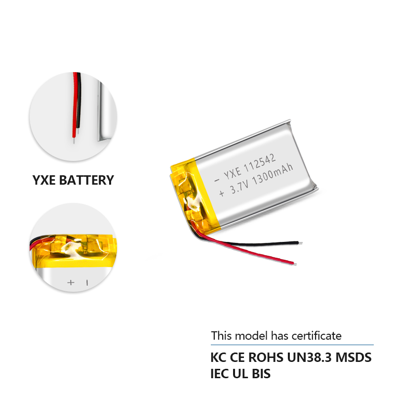 3.7 V Li-ion Battery 112542-1300mah